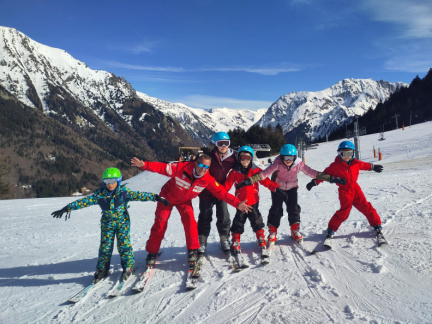 groupe ski haut de pistes